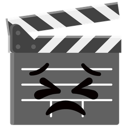 persevering face and clapper board