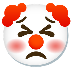 persevering face and clown face