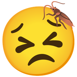 persevering face and cockroach