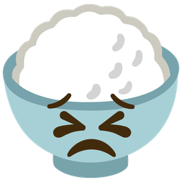 persevering face and cooked rice