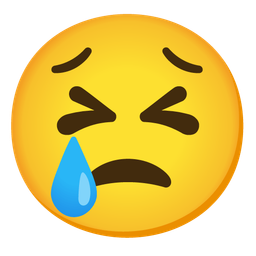 persevering face and crying face