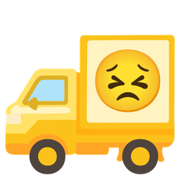 persevering face and delivery truck