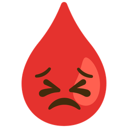 persevering face and drop of blood