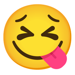 Persevering face and Face savoring food