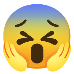 persevering face and face screaming in fear