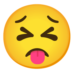 Persevering face and Face with tongue