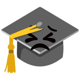 persevering face and graduation cap