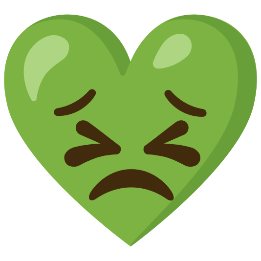 Persevering face and Green heart