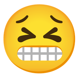 persevering face and grimacing face