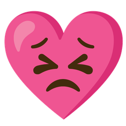 persevering face and heart with ribbon