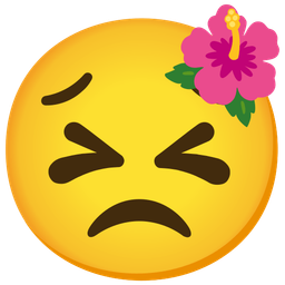 persevering face and hibiscus