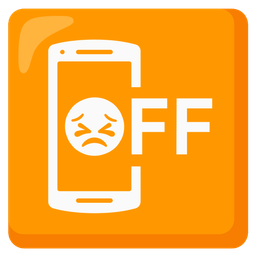 persevering face and mobile phone off