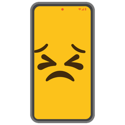 persevering face and mobile phone