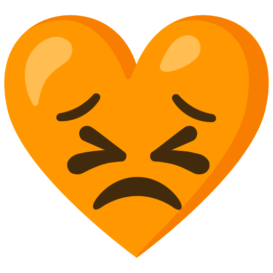 Persevering face and Orange heart