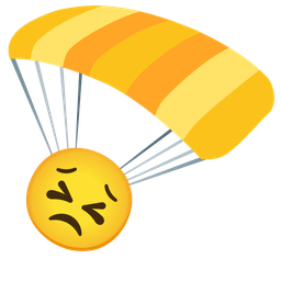 persevering face and parachute