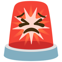 persevering face and police car light