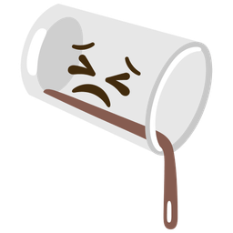 persevering face and pouring liquid