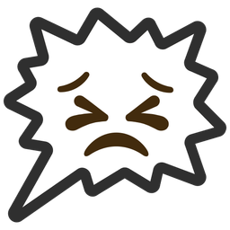 Persevering face and Right anger bubble