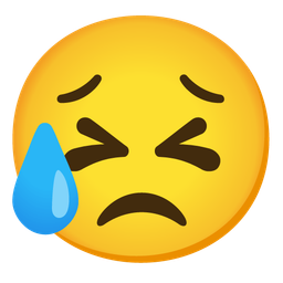 persevering face and sad but relieved face