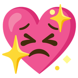 persevering face and sparkling heart