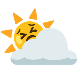 Persevering face and Sun behind cloud