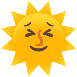 persevering face and sun with face