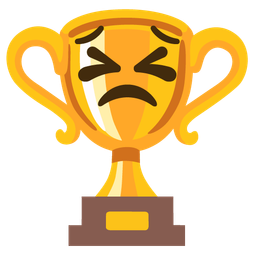 persevering face and trophy