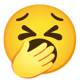 persevering face and yawning face