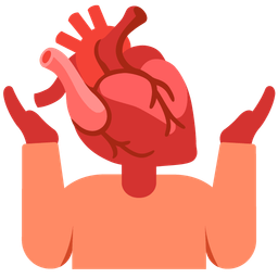 person shrugging and anatomical heart