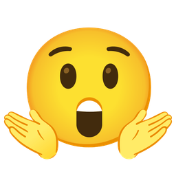 person shrugging and astonished face