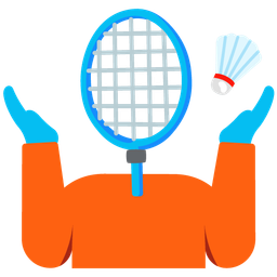 person shrugging and badminton