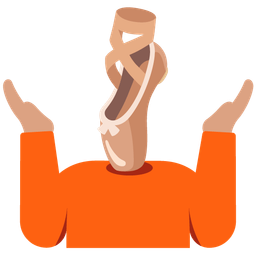 person shrugging and ballet shoes