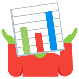 person shrugging and bar chart