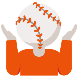 person shrugging and baseball