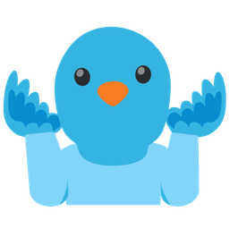 person shrugging and bird