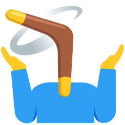 person shrugging and boomerang