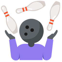 person shrugging and bowling