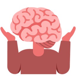 person shrugging and brain