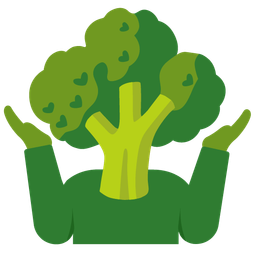 person shrugging and broccoli