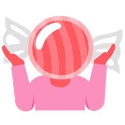 person shrugging and candy