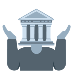 person shrugging and classical building