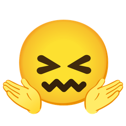 person shrugging and confounded face