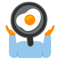 person shrugging and cooking