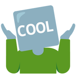 person shrugging and COOL button