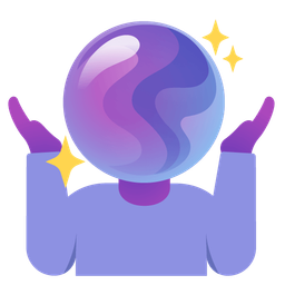 person shrugging and crystal ball