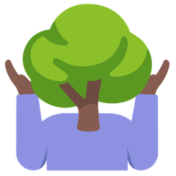 person shrugging and deciduous tree