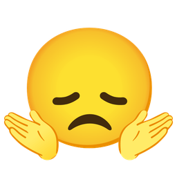 person shrugging and disappointed face