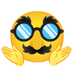 person shrugging and disguised face