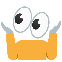 person shrugging and eyes