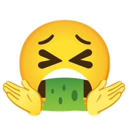 person shrugging and face vomiting